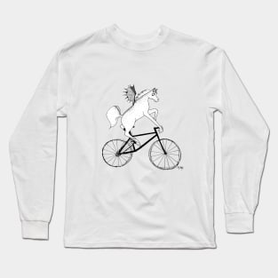 Pegasus Riding a Bicycle Long Sleeve T-Shirt